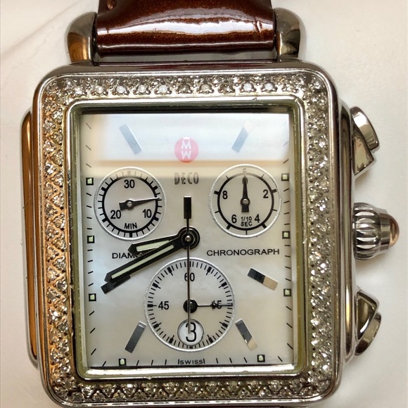 SOLD. Authentic Michele Deco with diamond bezel - Picture 6 of 8